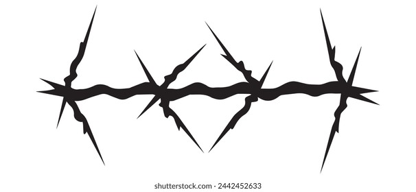 Barbed black vector camp protect danger design.