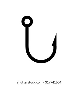Barbed fish hook icon