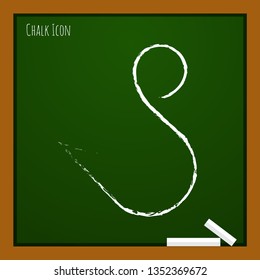 Barbed fish hook illustration. Traveling simple flat vector icon.