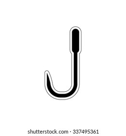 Barbed fish hook - vector icon