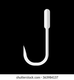 Barbed fish hook  - vector icon