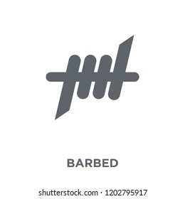 Barbed icon. Barbed design concept from Army collection. Simple element vector illustration on white background.
