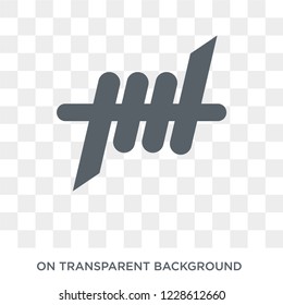 Barbed icon. Barbed design concept from Army collection. Simple element vector illustration on transparent background.