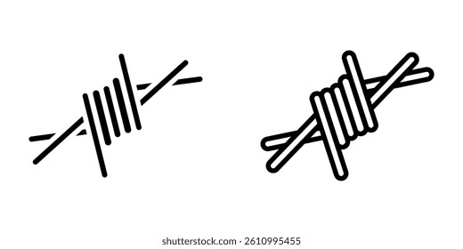 Barbed icon on white background