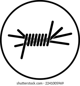 Icono de alambre de púas. inicio de sesión para concepto móvil y diseño web. ilustración vectorial..eps