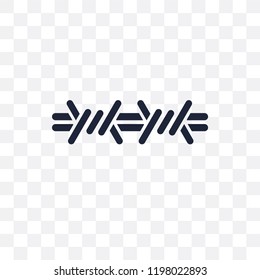 Barbed transparent icon. Barbed symbol design from Army collection.