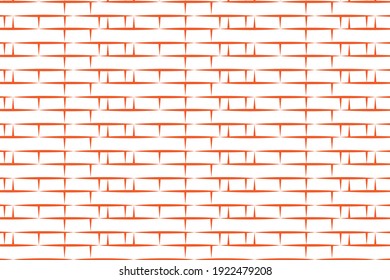 Barbed wall pattern of bricks use color orange color or white color pattern, texture, background bricks wall vector illustration.