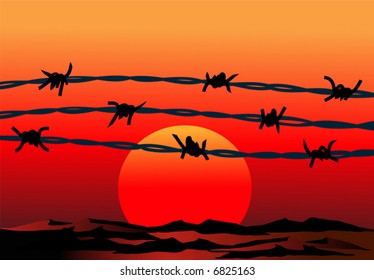 barbed wire