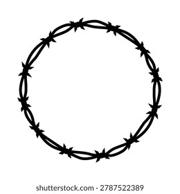 Barbed wire circle. Barbwire circle