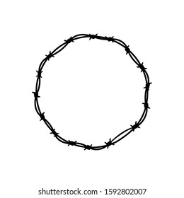 Barbed wire of circle shape