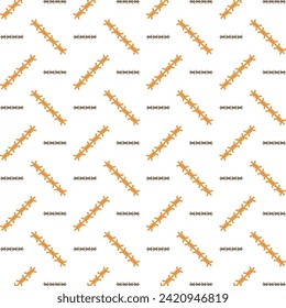 Barbed wire fabric wallpaper repeating trendy pattern vector illustration background