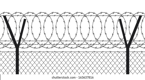 barbed wire (fence)