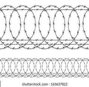 barbed wire (fence)