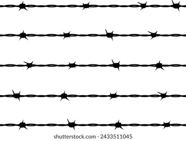 Barbed Wire Fence Symbol Illustration