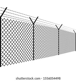 barbed wire fence vector illustration