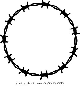 Barbed wire Frame Digital File EPs Vector