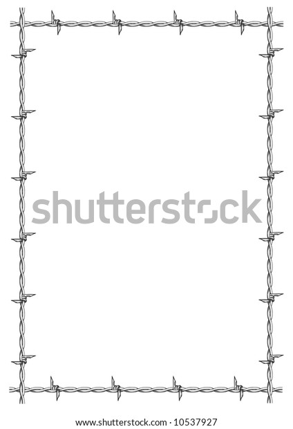 Download Barbed Wire Frame Vector Stock Vector (Royalty Free) 10537927