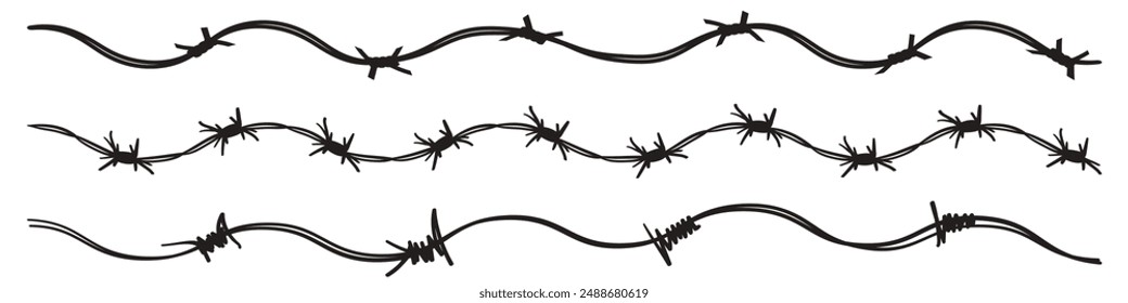 Barbed wire. Genocide. Concentration camp. Prisoners. Border fence. Depression.