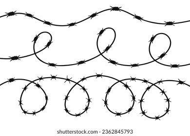 Barbed wire graphic hand sign. Not a symbol of freedom. Vector illustration.