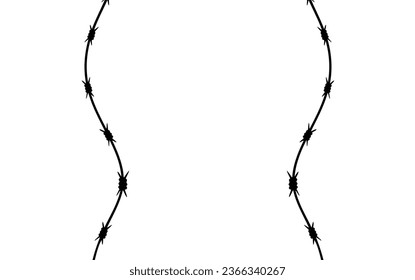 Barbed wire graphic hand sign. Not a symbol of freedom. Vector illustration.