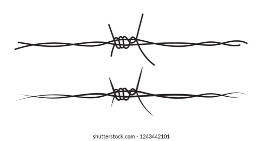 barbed wire hand drawing vector