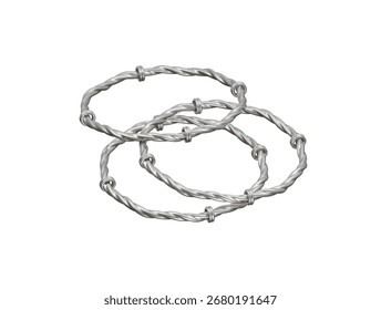 Icono de alambre de púas 3D ilustración render