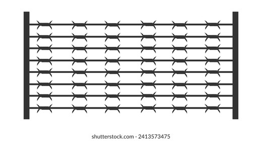  Icono de alambre de púas. Ilustración vectorial de fondo de conjunto de Barbwire.