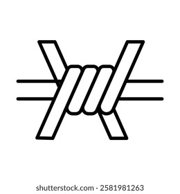 Barbed Wire icon Black and white logo