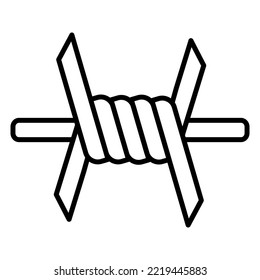 Stacheldraht-Symbol-Farbe bearbeitet