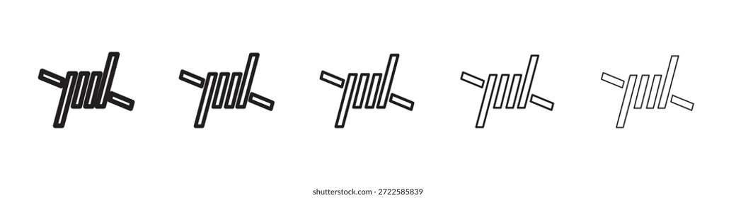 Stacheldraht-Symboldesign, Logo, App, UI. Vektorgrafik, EPS