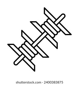 Barbed Wire Icon Design For Personal And Commercial Use