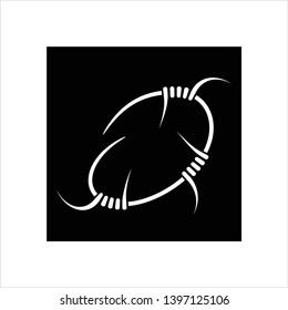 Icono de alambre de púas, Icono de alambre de vallas Ilustración de arte