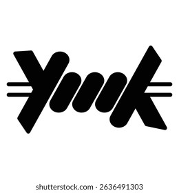 Barbed Wire icon Flat outline fill black and white