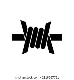 Barbed wire icon. High quality black style vector icons