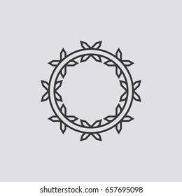 Barbed wire icon infographic isolated on grey background.Vector illustration.