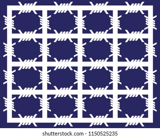 Barbed wire icon logo vector template