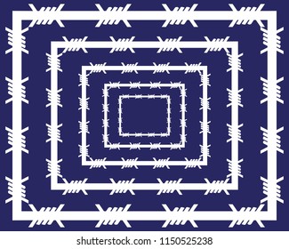 Barbed wire icon logo vector template