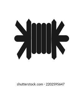 icono de alambre de púas con un diseño sencillo