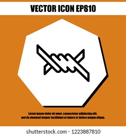 barbed wire icon vector