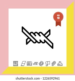 barbed wire icon vector