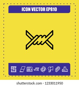 barbed wire icon vector