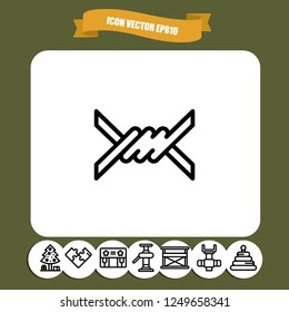 barbed wire icon vector