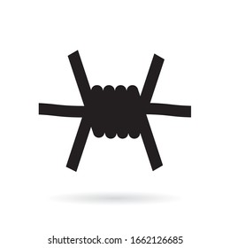 icono de alambre de púas- ilustración vectorial