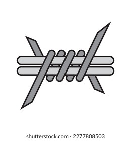 barbed wire icon vector illustration symbol design