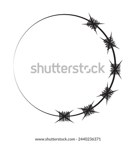 barbed wire icon vector illustration logo design