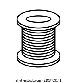 Barbed wire icon vector isolated on white background. Protection concept design.