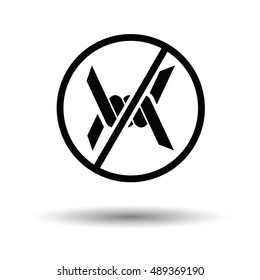 Barbed wire icon. White background with shadow design. Vector illustration.