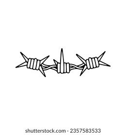 barbed wire illustration vector with concept