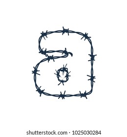 A Barbed Wire Letter Logo Icon Design