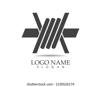 barbed wire logo vector template